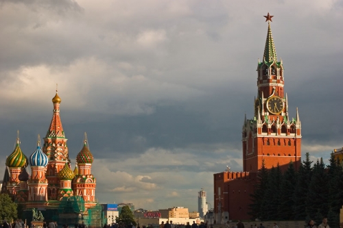 St. Basil's Cathedral and the Spasskaya Tower of the Kremlin, Red Square