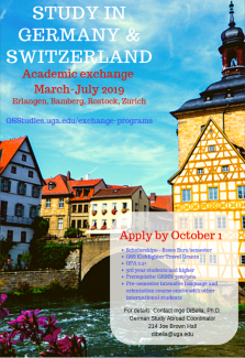 poster for acadmic exchange program in Germany and Switzerland