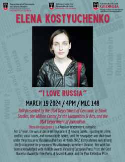 Flyer for Elena Kostyuchenko event