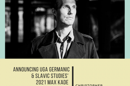 Playwright and novelist Christopher Kloeble announced as the 2021 Max Kade Writer-in-Residence at the University of Georgia's Department of Germanic & Slavic Studies.