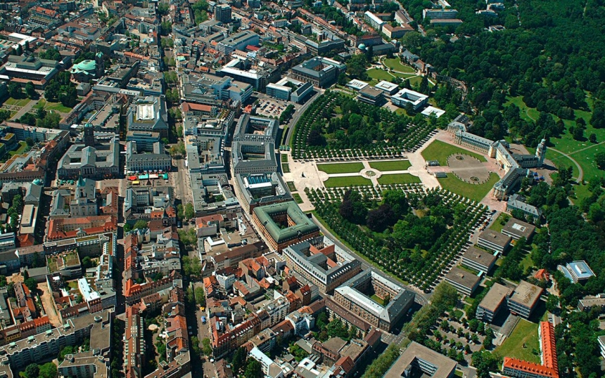 Aerial view of the Karlsruhe Institute of Technology in Germany