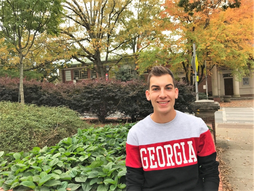 Graduate Teaching Assistant Thomas from Bavaria is spending  a year as an exchange graduate student studying and teaching German in the Department of Germanic & Slavic Studies at the University of Geoorgia in Athens. . He is also taking finance courses at the esteemed Terry College of Business. 