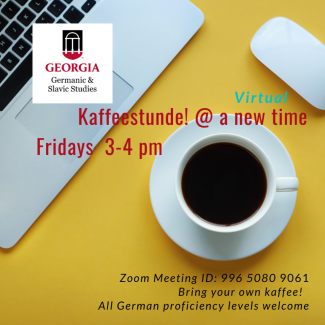 Kaffeestunde is now held on Fridays from 3-4 via Zoom for UGA students and alums.