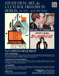 Flyer for study abroad in Berlin (PDF copy linked under READ MORE)