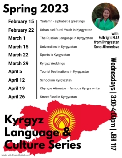 Kyrgyz Language and Cultural Series Spring 2023
